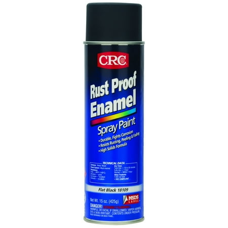 CRC Industries 18109 Rust Proof Enamel Spray Paint Aerosol Can 20 oz Flat