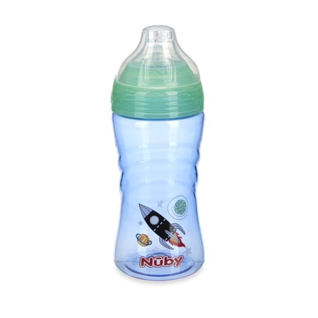 Nuby Thirsty Kids Sip-It Sport Soft Spout Cup, 12oz, Rocket