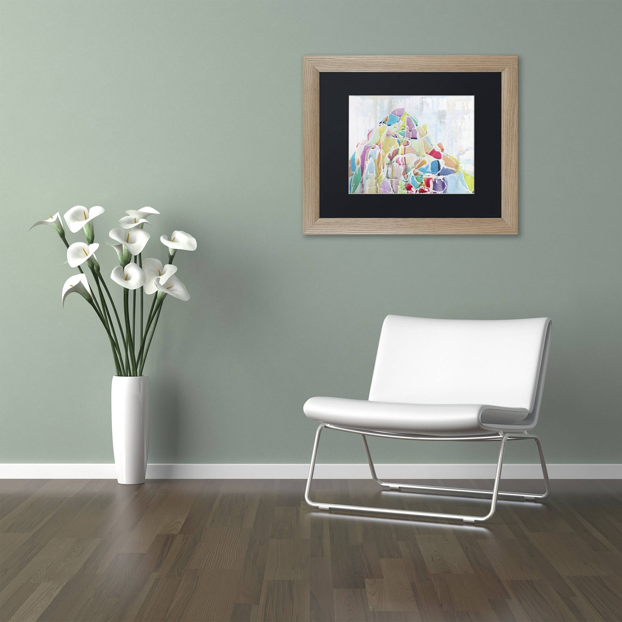 Trademark Fine Art "Mount Blackburn" Canvas Art by Lauren Moss Black Matte, Birch Frame