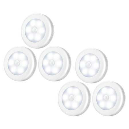 

FLW Night Light Creative 6 LEDs Eye Protection Motion Sensor Round Closet Lamp for Bedroom