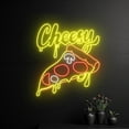 thumbnail image 3 of Handmadetneonsign Cheesy Pizza Neon Sign, Cheesy Pizza Neon Light, Cheese Pizza Led Light, Pizza, 3 of 5