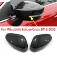 thumbnail image 2 of Silver-For Mitsubishi Eclipse Cross 2018-2022 Rearview Side Mirror Cover Wing Cap Exterior Door Rear View Case Trim Carbon Fiber Look, 2 of 7