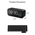 thumbnail image 4 of Reloj despertador con Radio Digital, altavoz con Bluetooth, pantalla LED de hora y alarma y superficie de espejo para escritorio, 4 of 9