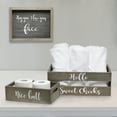 thumbnail image 3 of Elegant Designs Three Piece Decorative Wood Bathroom Set, Large, Cheeky (1 Towel Holder, 1 Frame, 1 Toilet Paper Holder), 3 of 6