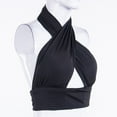 thumbnail image 3 of Women Summer Halter Vest Hollow Out Cross Strap Hanging Neck Backless Crop Tops Solid Color Bandage Slim Tank T-Shirt, 3 of 6
