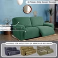thumbnail image 2 of ULTICOR Design Jacquard Extra Grand 75 Pouces - 100 Pouces, Canapé Inclinable 2 Places, Housse de Causeuse Inclinable Extra Grand 6 Pcs, Housses de Canapé Inclinable, Épais, Doux, Lavable (Vert Rétro), 2 of 5