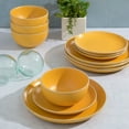 Better Homes & Gardens Zuri Matte Yellow 12Piece Dinnerware Set
