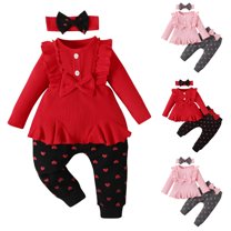 ZZwxWA Baby Girl Clothes Toddle Clothes for Girl Fall Solid Color Long Sleeve Ruffle Tops Pants with Headband Outfits Sets