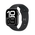 thumbnail image 1 of Restored Apple Watch Series 10 (GPS + Cellular) Smartwatch Aluminum Case with Black Sport Band Open Box, 1 of 6