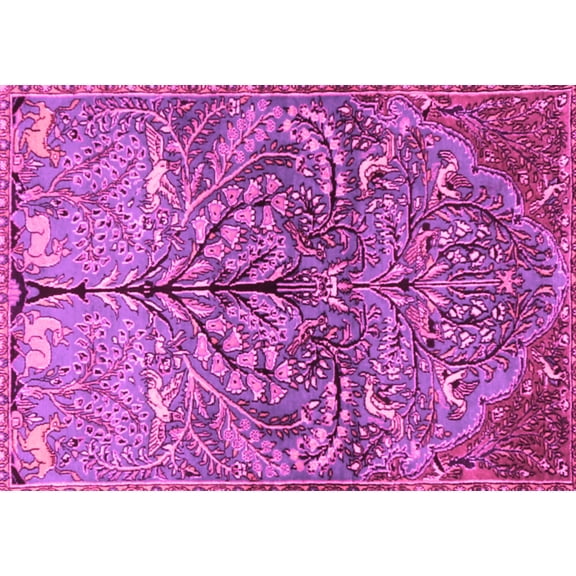 Ahgly Company Indoor Rectangle Persian Pink Traditional Area Rugs, 5' x 7'