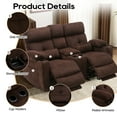 thumbnail image 4 of PYOIER Reclining Loveseat Sofa With Massage & Heating, Grey, 4 of 9