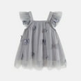 thumbnail image 2 of ZACPNCV Toddler Girls Vintage Party Dress Ruffled Sleeve A-Line Tulle Flower Girls Dresses for Wedding Birthday Gray 3-4 Years, 2 of 4