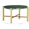 thumbnail image 4 of vidaXL Coffee Table Green 60x60x35 cm Real Stone with Marble Texture, 4 of 4