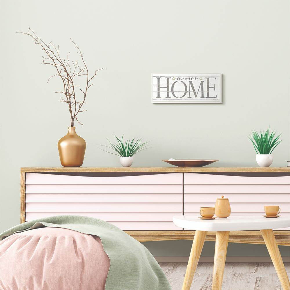 Stupell Industries Good To Be Home Family Inspirational Word Textured Wood Design Wall Plaque Art by Stephanie Workman Marrott