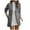 Gray Cardigan Coats for Women, variant on USSUMA Outwear For Women - Women Fuzzy Fleece Zipper Cardigan Solid Color Trench Jacket Plush Thicken Fuzzy Coat Outwear