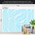 thumbnail image 3 of Wall Mural - Composition in Blues and Whites - Harmonious Abstract Waves in a Cool Color Tone, 3 of 5