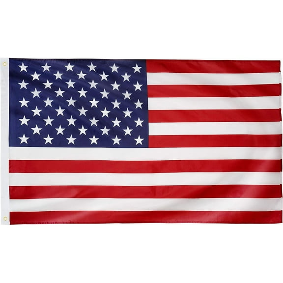 American Flags for Outside 3X2 FT Single Sided Prined USA Flags Polyester US United State Flags Canvas with Stars and Stripes Flag with 2 Brass Grommets Outdoor Indoor Decor