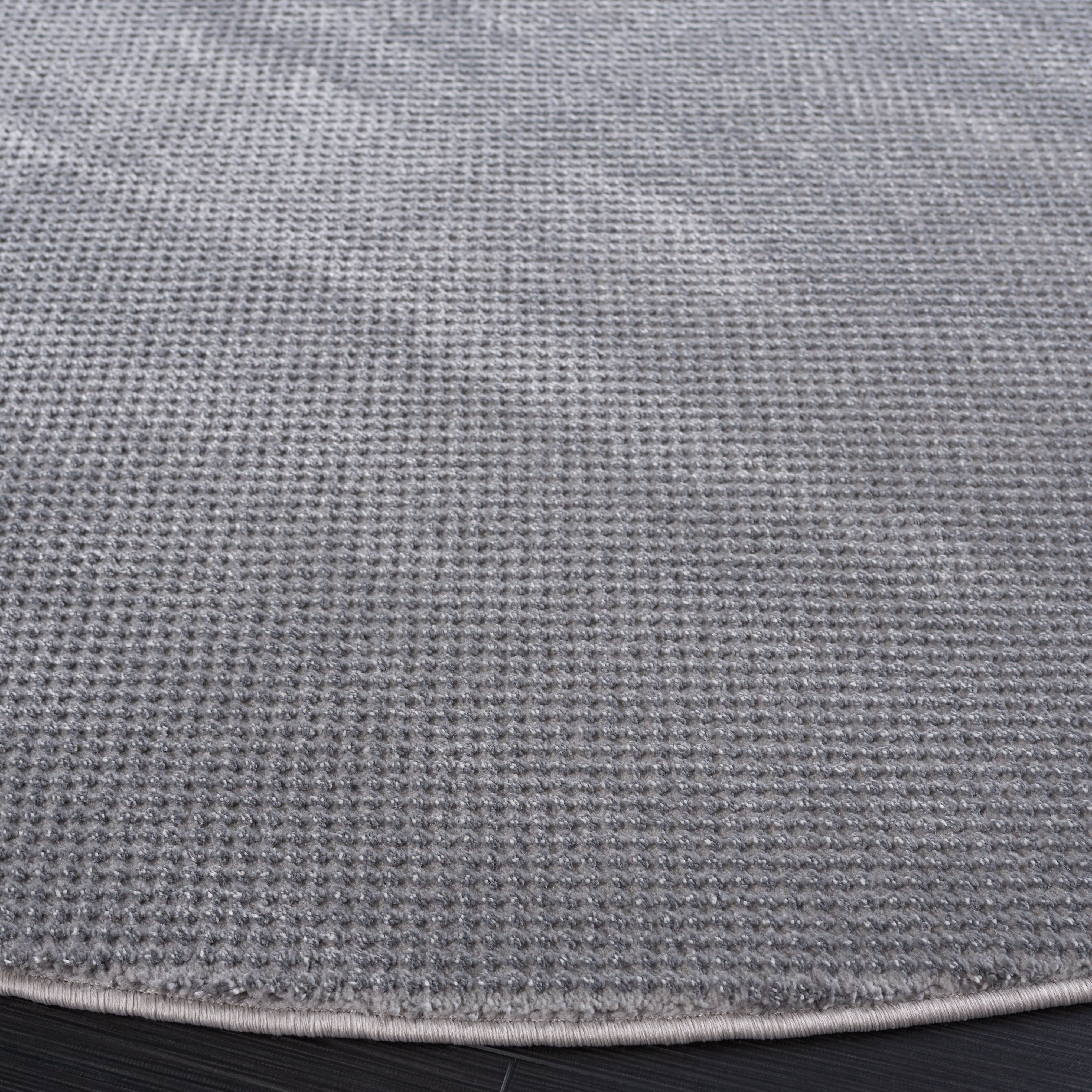 SAFAVIEH Continental Josif Solid Area Rug, Dark Gray, 6'7" x 6'7" Round