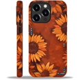 thumbnail image 2 of Magnetic Case for iPhone 14 Pro, Compatible with Magsafe, PC Hard Shell & Silicone Inner Bumper, Shockproof Full-Body Cover Slim Design for iPhone 14 Pro Case - Retro Sunflower, 2 of 5