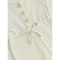 thumbnail image 6 of Hirigin Toddler Baby Girl Summer Clothes Ribbed Sleeveless Button Down Tank Top Short Jumpsuit Rompers One Piece Outfit, 6 of 8