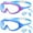 05-blue Pink, variant on Vvinca Swim Goggles, Kids Goggles with Earplugs& Nose Clip Wide View Anti-Fog/UV Swimming Goggles for Age 3-15 Boys Girls