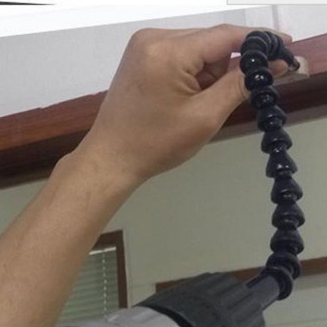 Extensión de brocas de eje de 295 mm Conexión de taladro electrónico flexible sin ángulos muertos Extensión de eje flexible para conducción de tornillo de perforación ligera Hugtrwg Para estrenar