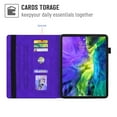 thumbnail image 5 of Dteck Folio Case for iPad Air 11 (2024) / iPad Pro 11 (2022/2020/2018) / iPad Air 5th 4th Gen 10.9",Embossed PU Leather Credit Card Holder Wallet Case with Multi-angle View Stand,Purple, 5 of 5
