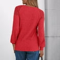 thumbnail image 4 of JJHGVB Warm Sweaters for Women Baggy Sweater Tunics Tops for Women Tops for Women Trendy Summer Knit Sweater for Women Basics Tops Cute Sweaters Red M, 4 of 9