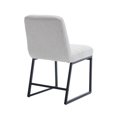 thumbnail image 4 of Linen Dining Chairs, Mid Century Dining Chair with Black Metal Legs, Upholstered Dining Chairs, Accent Desk Chair for Kitchen Living Room Dining room Bistro Coffee Shop(Beige,Set of 8), 4 of 10