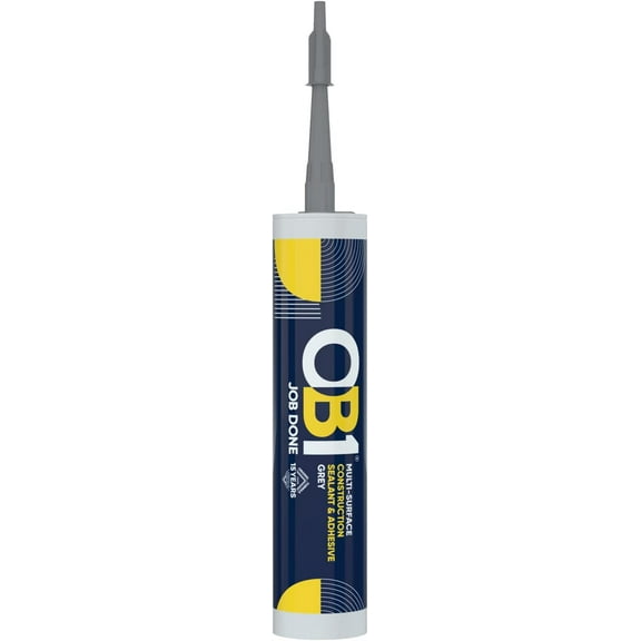 OB1 Grey - Multi-Surface Construction Sealant & Adhesive Waterproof Silicone