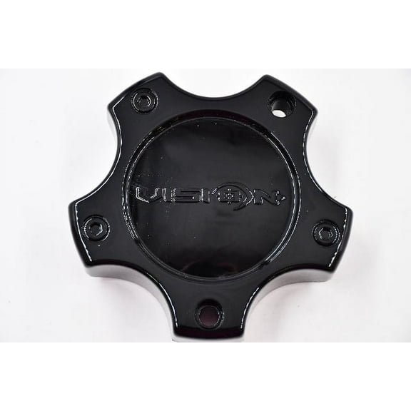Vision Warrior 375 Gloss Black Wheel Center Cap Hub Cap C375GB-5C 5.75" 5 Lug