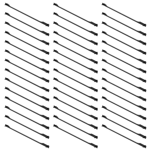 42Pcs Scroll Saw Blade Set 3inch High Carbon Steel Wood Cutting Saw Blades Kit 18TPI Sturdy Pin End Scroll Saw Blade Replacement Multipurpose Plastic Cutting Saw Blade for Hardwood Cork Plastic Copper
