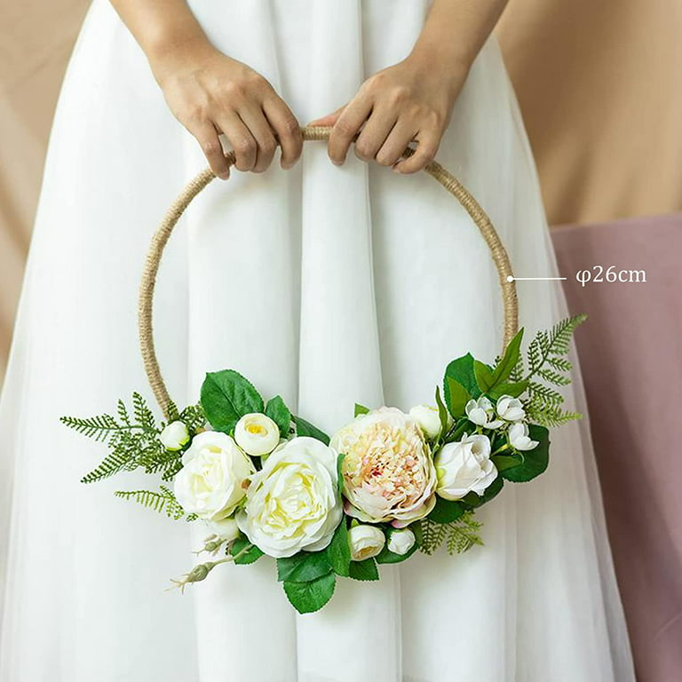 10 Pieces 20cm Gold Metal Ring Macrame Rings, Floral Hoops Rings Wreath For  Dream Catchers, Floral Hoop Wreath Wedding Decor And Diy Crafts