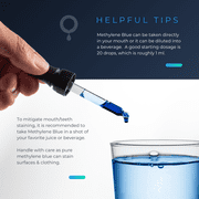 Methylene Blue 0.5% Compass Laboratory | USP-Grade | 50mL Glass Bottle