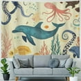 thumbnail image 4 of BCIIG Dolphin Octopus Tapestry Wall Hanging Unique Style Graphic Tapestries Home Decor for Living Room Bedroom Dorm 40x30inch, 4 of 6