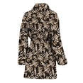thumbnail image 2 of Dark Western Floral Pattern Women Bathrobe One Size Univeral Fits Fashion Lightweight Plush Fleece Long Robe For Women, 2 of 3