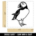 thumbnail image 2 of Shy Puffin Bird Self-Inking Rubber Stamp Ink Stamper - Red Ink - Small 1 Inch, 2 of 7