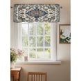 thumbnail image 2 of Navy Blue Brown Southwestern Curtain Valances for Windows, Boho Retro Geometric Ethnic Kitchen Valance Window Treatment, Light Filtering Block Curtains for Bathroom/Bedroom/Living Room 42'' x 18'', 2 of 9