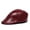 Red, variant on Fashion Mens Vintage Look Soft Leather Ivy Beret Newsboy Cabbie Flat Cap Hat