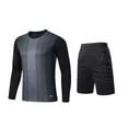 thumbnail image 2 of Kids Goalkeeper Uniform, Multicolor Long Sleeve Football Training Set, Soccer Goalie Jersey & Pants For Boys & Girls Black 11-12 Years, 2 of 6