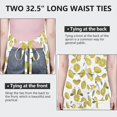 thumbnail image 6 of Yellow Lemon Fruit Slices White Pattern Apron-Garden Aprons for Women with Pockets-Cotton Linen Waterproof Kitchen Cooking Gardening Aprons Adjustable for Kitchen,Cooking,BBQ and Salon 33x27 Inch, 6 of 7