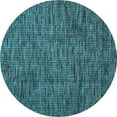 thumbnail image 1 of Ahgly Company Indoor Round Abstract Light Blue Modern Area Rugs, 6' Round, 1 of 4
