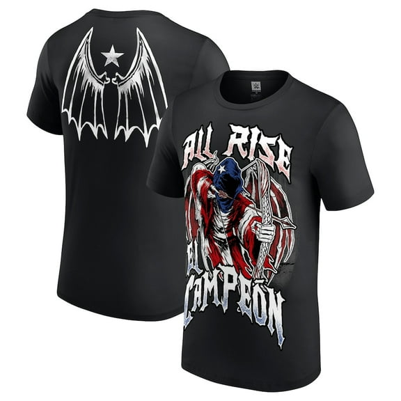 WWE Damian Priest “All Rise El Campeón” T-Shirt – Judgment Day Graphic Tee – Bat Wings Back Print