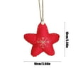 thumbnail image 3 of CuiLiyq Christmas Felt Pendant, Plush Christmas Tree Five Pointed Star Shaped Pendant, for Winter Family Holiday Wedding Party Decoration and Christmas Gifts (Red, Five Pointed Star), 3 of 6