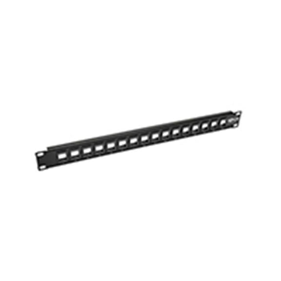 16 Port Keystone Blank Patch Panel - Black