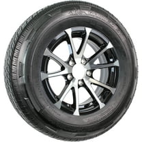 eCustomrim Radial Trailer Tire ST205/75R14 Load C 14" 5 Lug Avalanche Black Aluminum Rim
