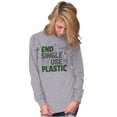 thumbnail image 3 of Save the Planet Go-Green Earth Day Plus Size Long Sleeve Graphic Tee Shirt Brisco Brands 2X, 3 of 5