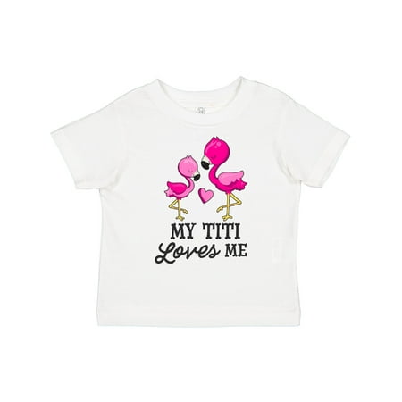 

Inktastic My Titi Loves Me with Two Flamingos Gift Toddler Boy or Toddler Girl T-Shirt