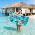 thumbnail image 4 of SIYTUAU Microfiber Beach Towel Double Sided Velour Large Rectangular 75X150 Cm Quick Dry Soft Absorbent Sand Free, 4 of 6