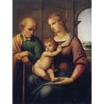thumbnail image 2 of Raphael 12x14 Gold Ornate Wood Framed with Double Matting Museum Art Print Titled - Holy Family With St Joseph, 2 of 4